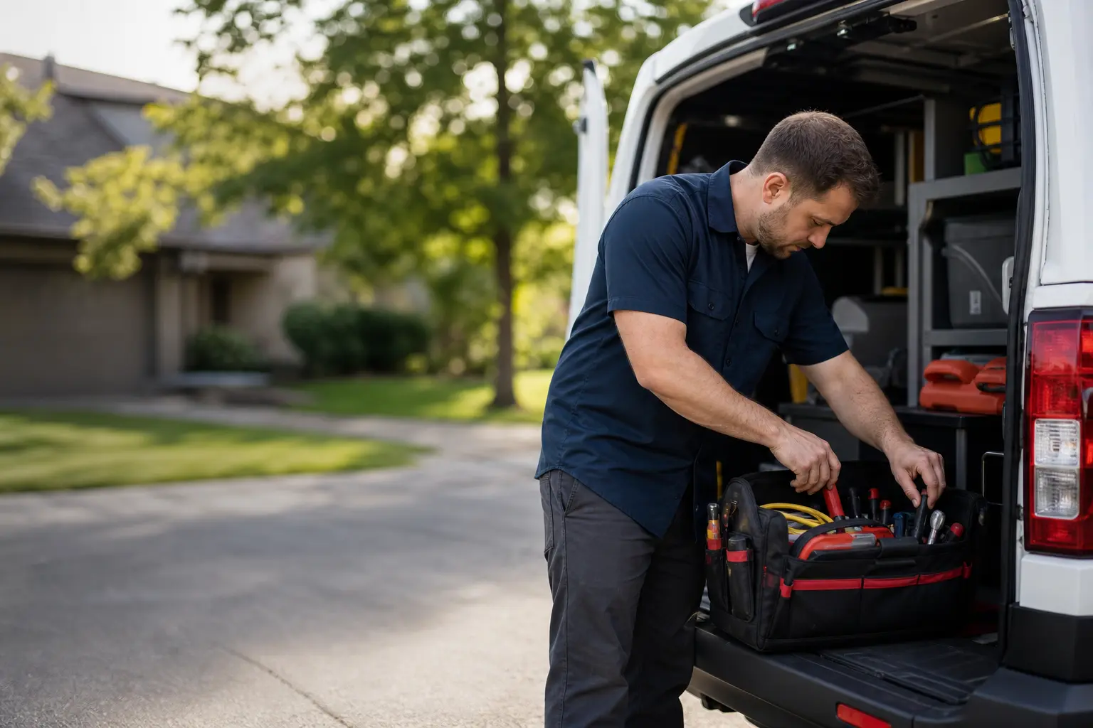 Example managed website preview for a home service business